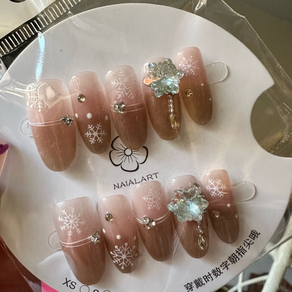 Nailart Snowflake Press-On Nails